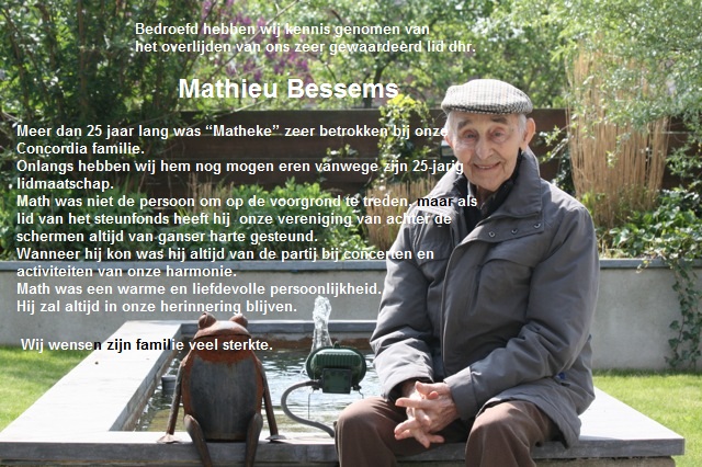 Overlijden Mathieu Bessems